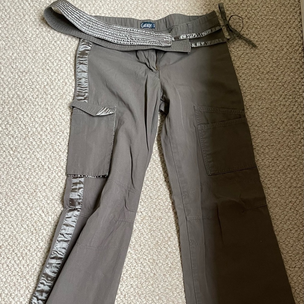 Dynamite cargo pants with satin band. They say size 3 but they fit like a 2.